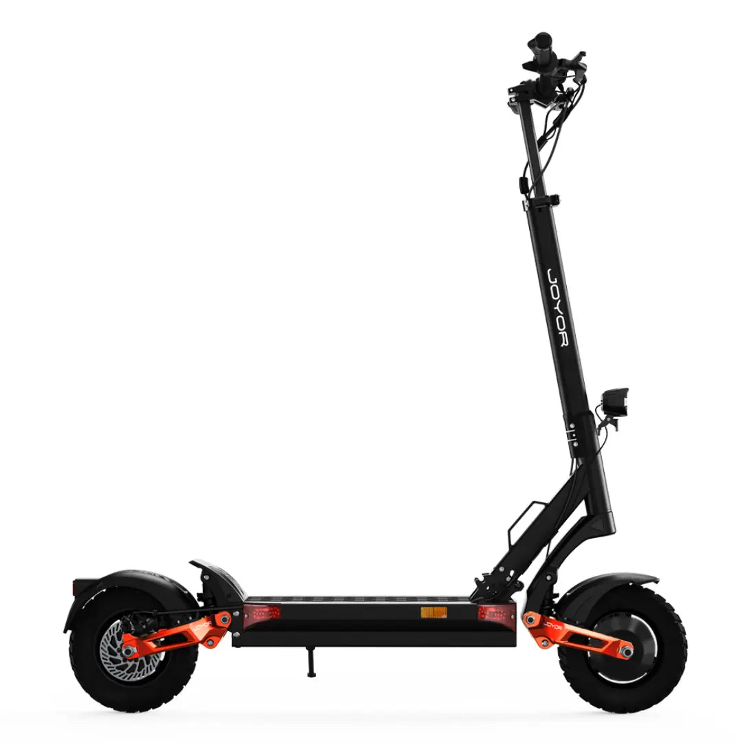JOYOR T-PRO scooter foldable side profile compact storage design