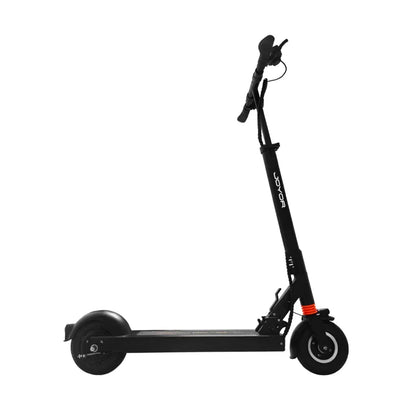 JOYOR F5 e-scooter rear side view, lightweight aluminum foldable frame