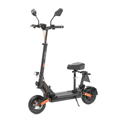 JOYOR S8E e-scooter side view, foldable body with seat