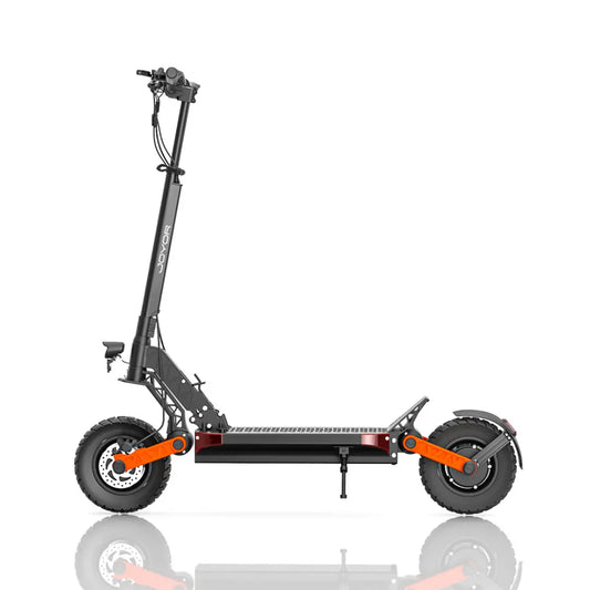 JOYOR S8-S-Z e-scooter side view, foldable aluminum frame