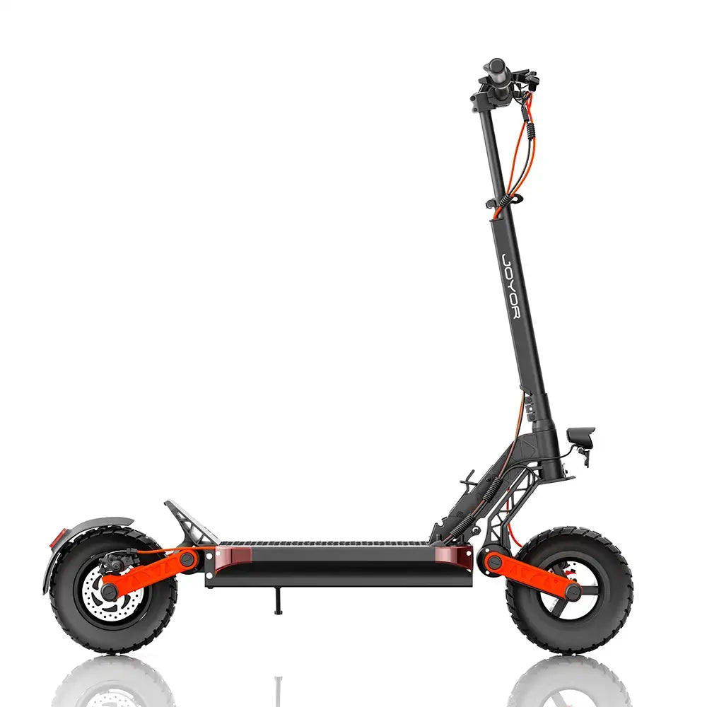 JOYOR S8 electric scooter front view with 10-inch off-road air tires