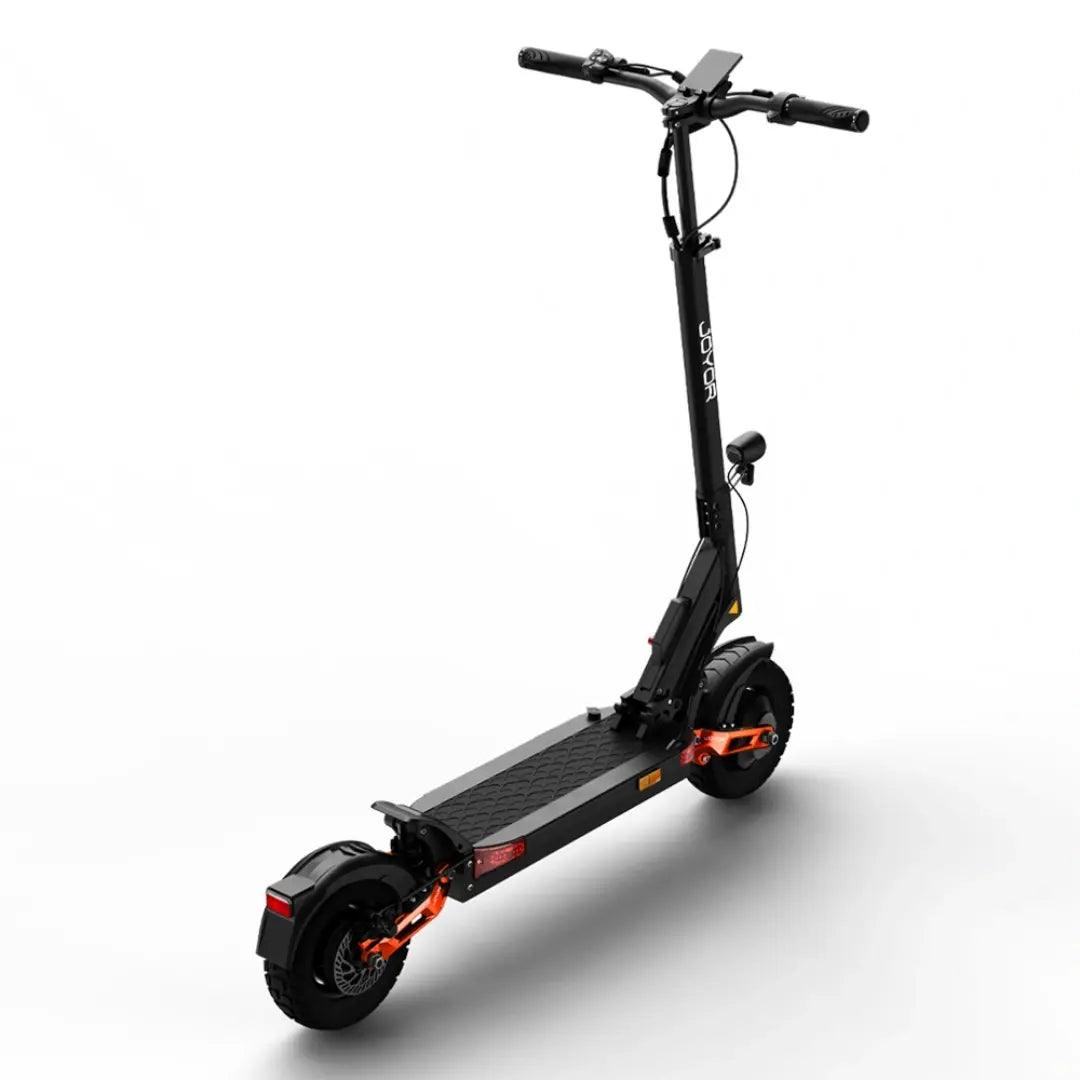 JOYOR T10 e-scooter rear side view, foldable aluminum frame