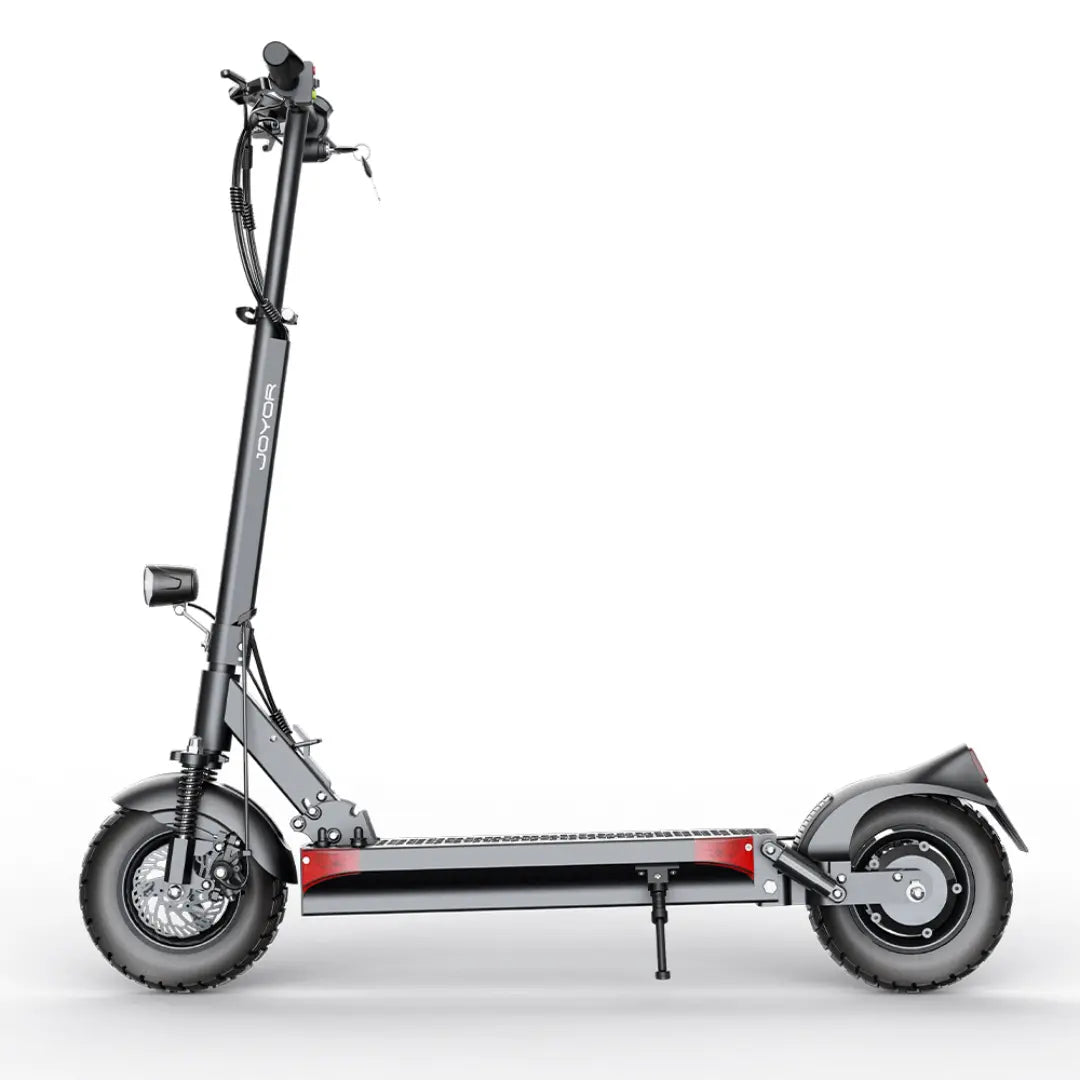 JOYOR Y6-S scooter full side profile with 10-inch pneumatic off-road tires