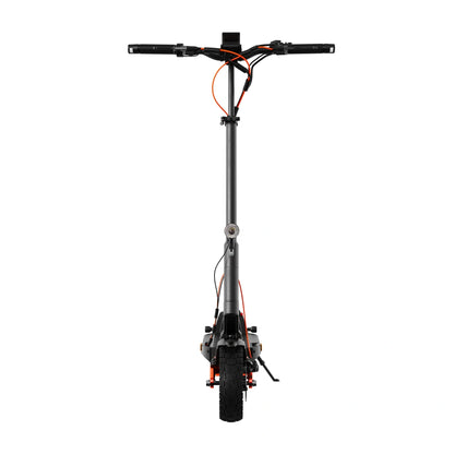 JOYOR T6E scooter straight rear vertical view, foldable aluminum frame