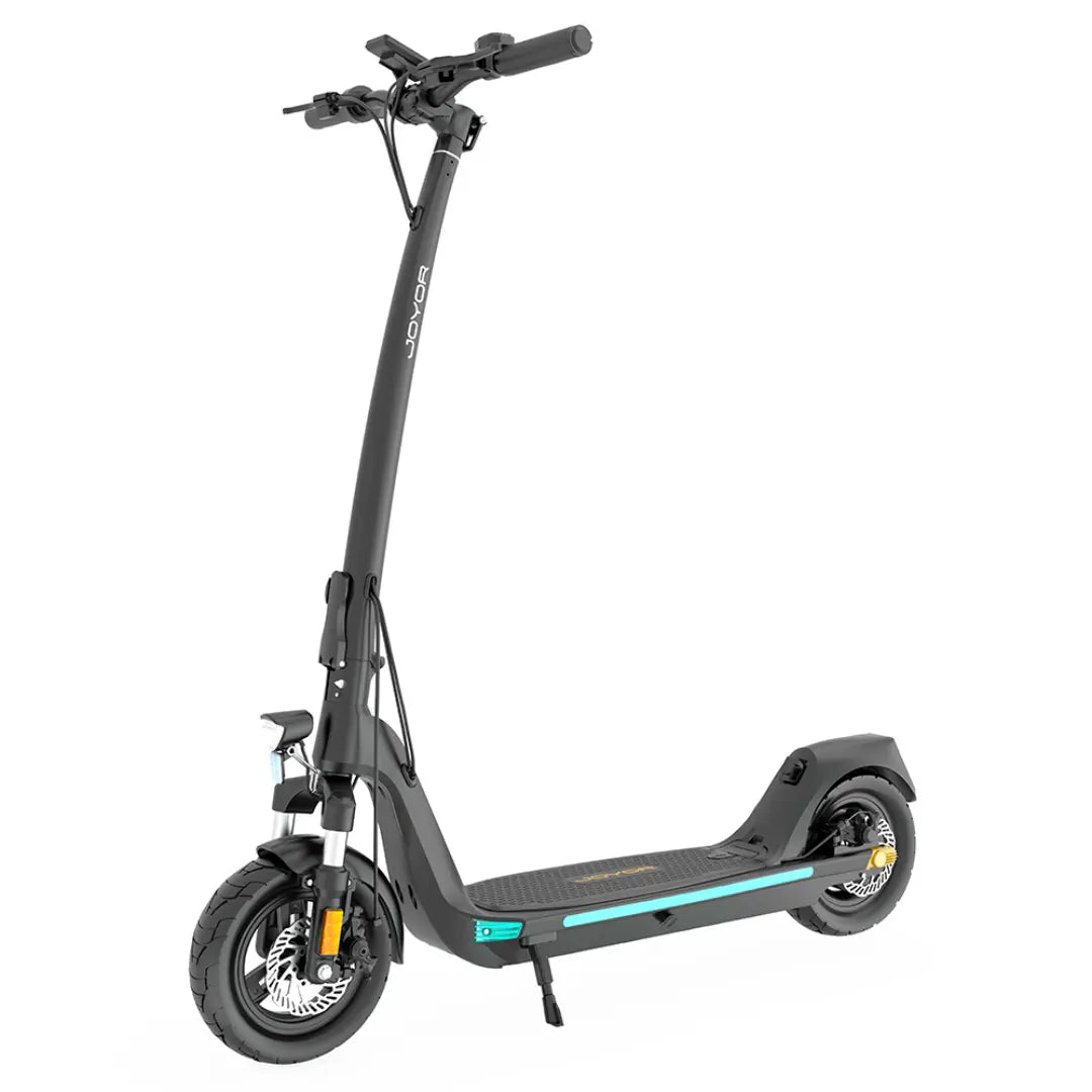 JOYOR C10 scooter full side profile with compact foldable frame