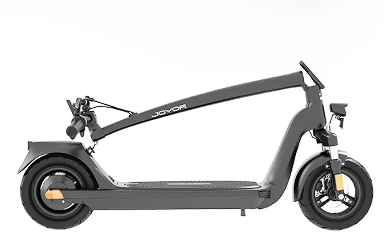 JOYOR C10-E scooter folded horizontal storage view