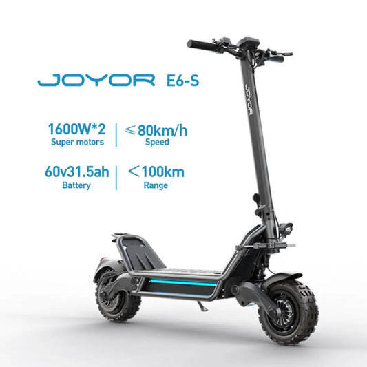 JOYOR E6-S electric scooter, dual 1600W motors, 100km max range
